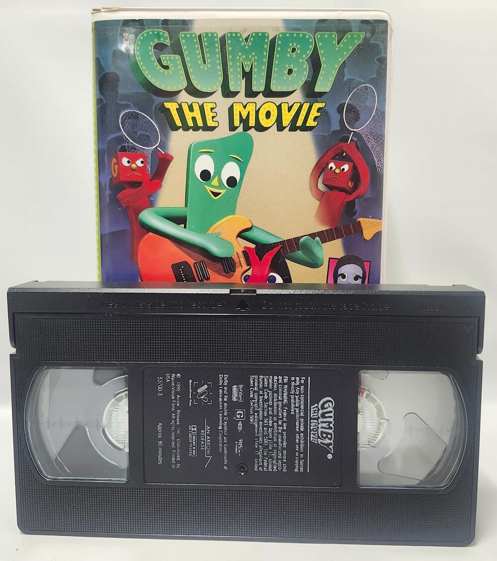 Vintage Gumby The Movie VHS 1995 KidVision Clay Animation Clamshell